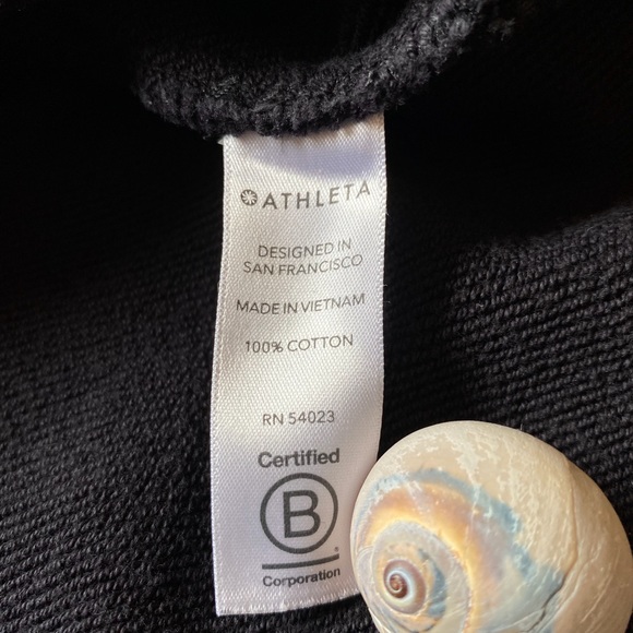 Athleta Yogi High-Low Oversized Hoodie Sweatshirt Black XS - Picture 11 of 13